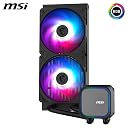MSI MAG CORELIQUID A13 240 AIO CPU Liquid Cooler - Full CPU Coverage, Improved Water Channel Design, Minimalism Meets Illumination, CycloBlade 7, Split-Flow Radiator, Rifle Bearing Fans gallery image