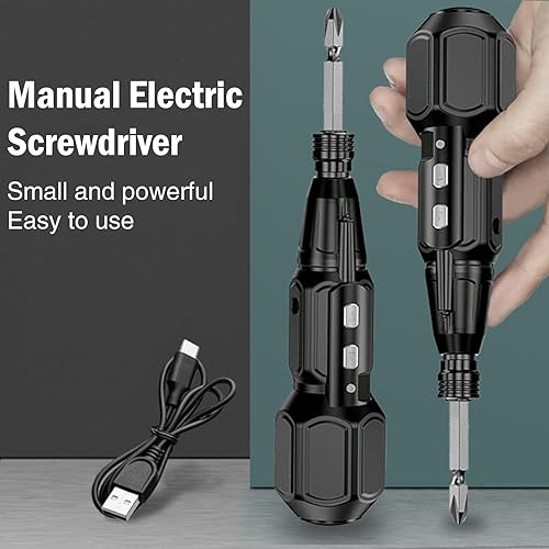 Miniatura 2 de Destornillador eléctrico inalámbrico, juego de destornilladores eléctricos recargables, kit de herramientas de reparación automática portátil para