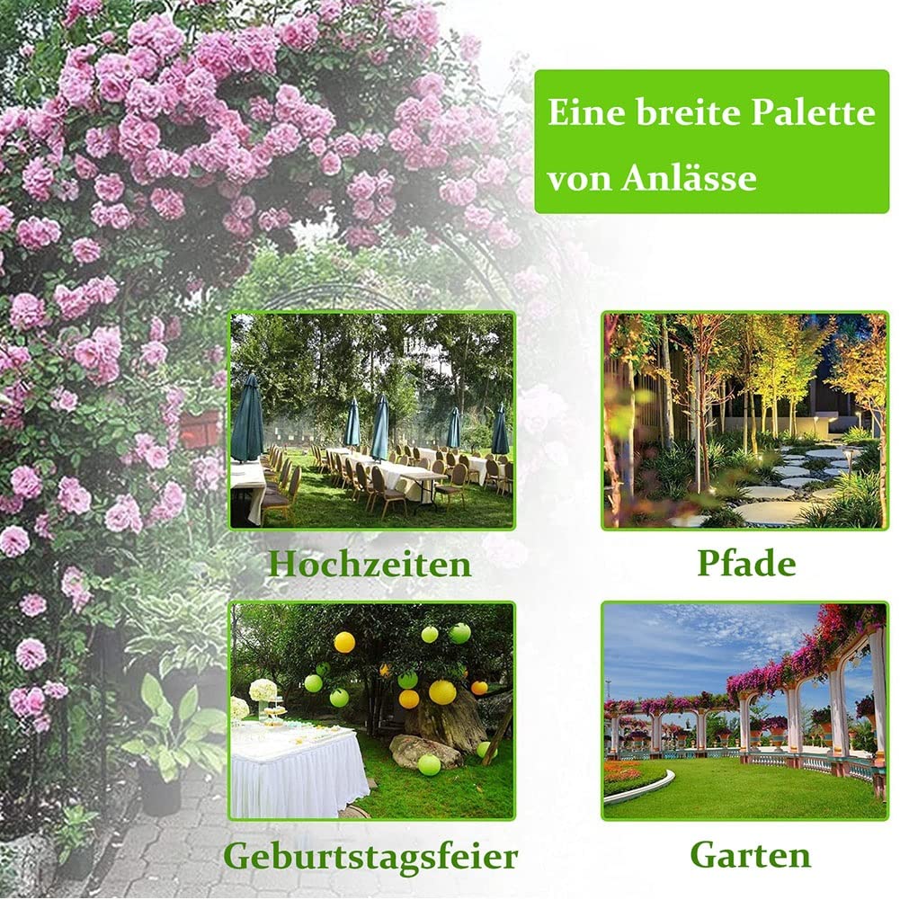Arche de jardin en métal avec treillis résistant aux intempéries pour plantes grimpantes, parfait pour les décorations de mariage et de fête (120/140/180/200/350 cm)