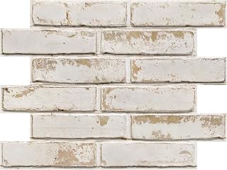 COMSTICKC 3D Faux Brick Panels Peel and Stick (10 Pcs)