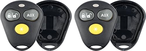 Miniatura 3 de KeylessOption Funda para llave de coche con control remoto sin llave, cubierta exterior de 2 botones para alarma Viper Aftermarket (paquete de 2)