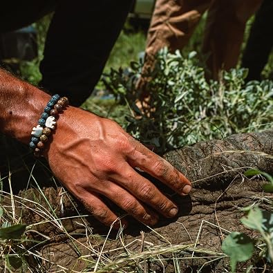 Fahlo Elephant Tracking Bracelet Track a Real Elephant's Journey Supports Save the Elephants Elastic on Interactive Mobile App Map Unisex Conservation Gift