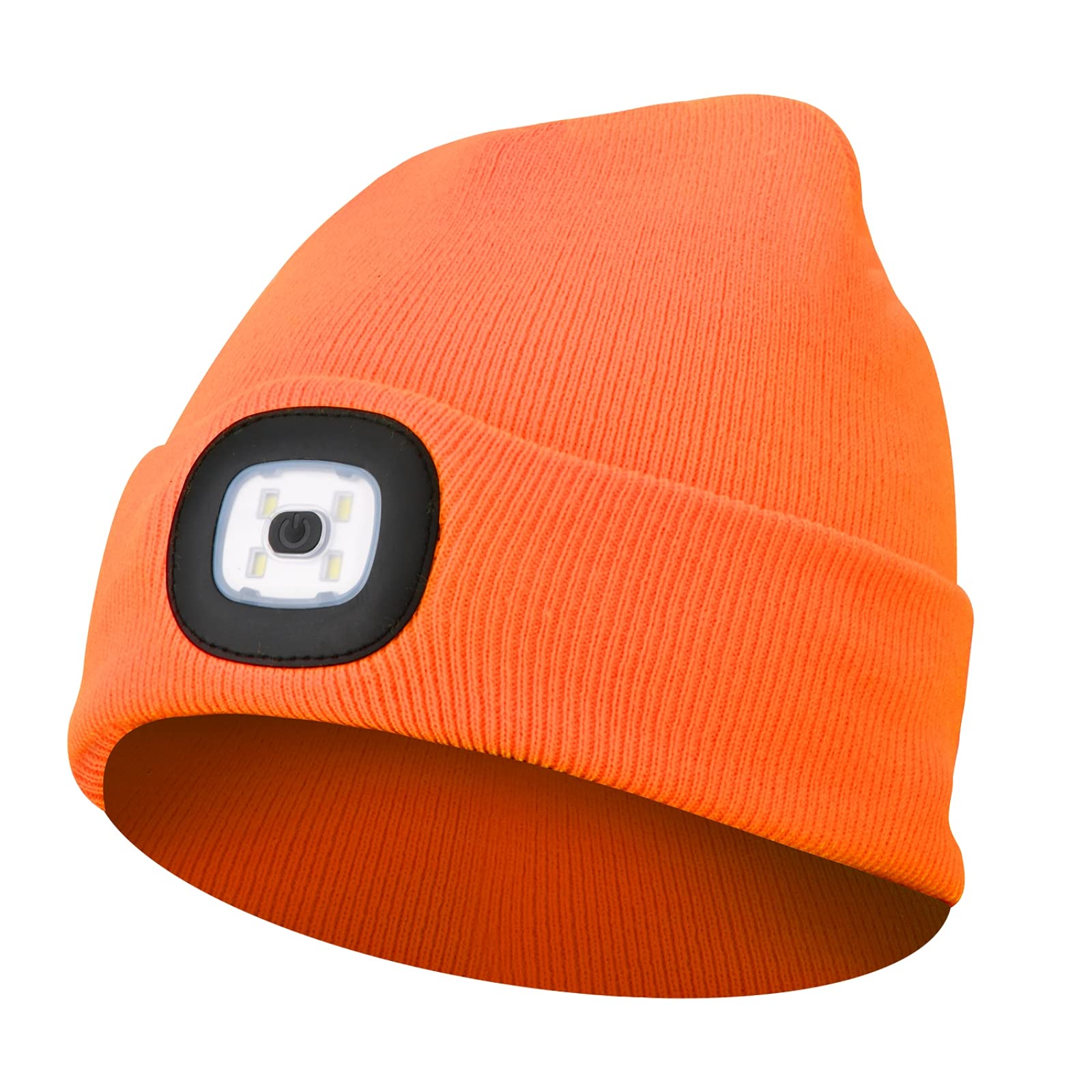 SminikerBeanie Hat with Light Unisex USB Rechargeable Beanie Cap with Light Headlamp Beanie for Men, Women, Teens