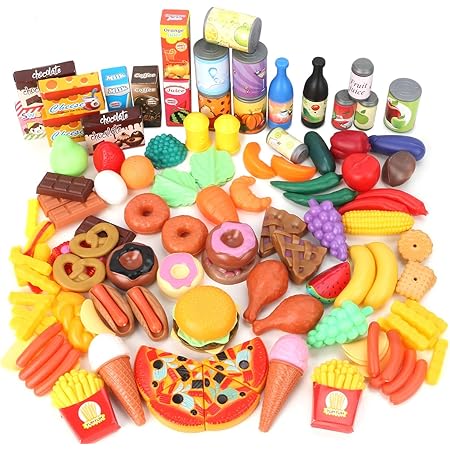 DAJASD Küchenspielzeug Burger Set - Holz Fast Food Für Kinderküche