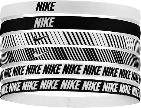 Nike Flex Classic Headbands 6PK Elastic Sports Printed Hair Bands 6 Units