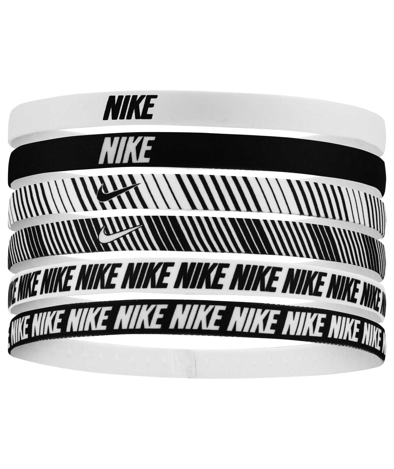 Nike Flex Classic Headbands 6PK Bandes élastiques pour cheveux Sport Printed (6 unités)