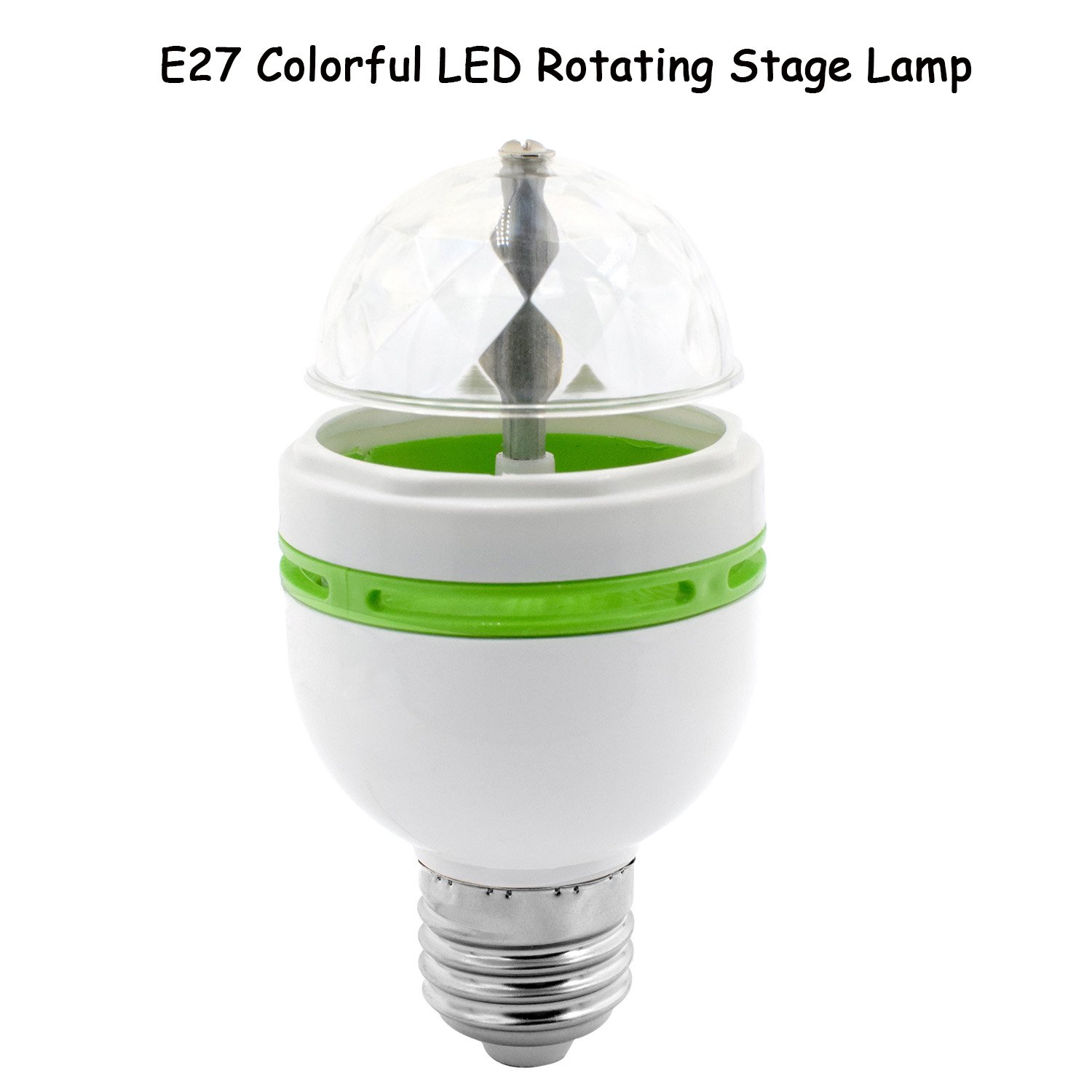 YCDC E27 Colorful Rotating Lamp Strobe LED Crystal Stage Light, 85-265V 3W for Disco Party Club Bar DJ Ball Bulb RGB