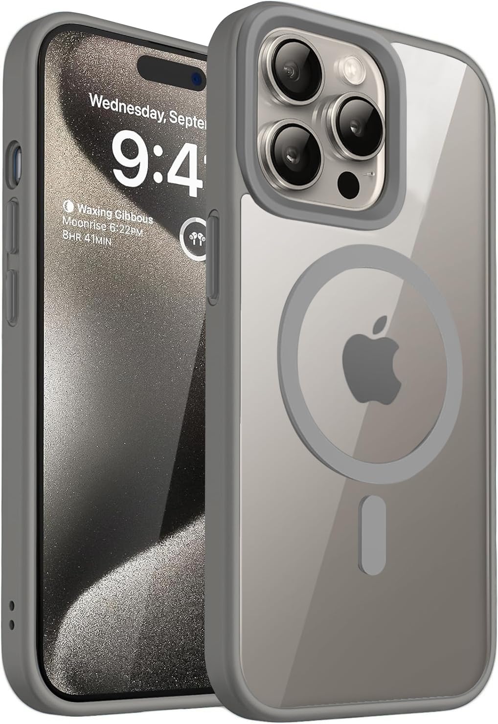 DIZORO iPhone 15 Pro Max Case,Compatible with MagSafe, Non Yellow Military-Grade Drop Protection & Hard PC Back Cover Slim Transparent Anti-Scratch Shockproof Phone Case (Natural Titanium) (B0CR7L68C1) Amazon Price History, Amazon Price Tracker