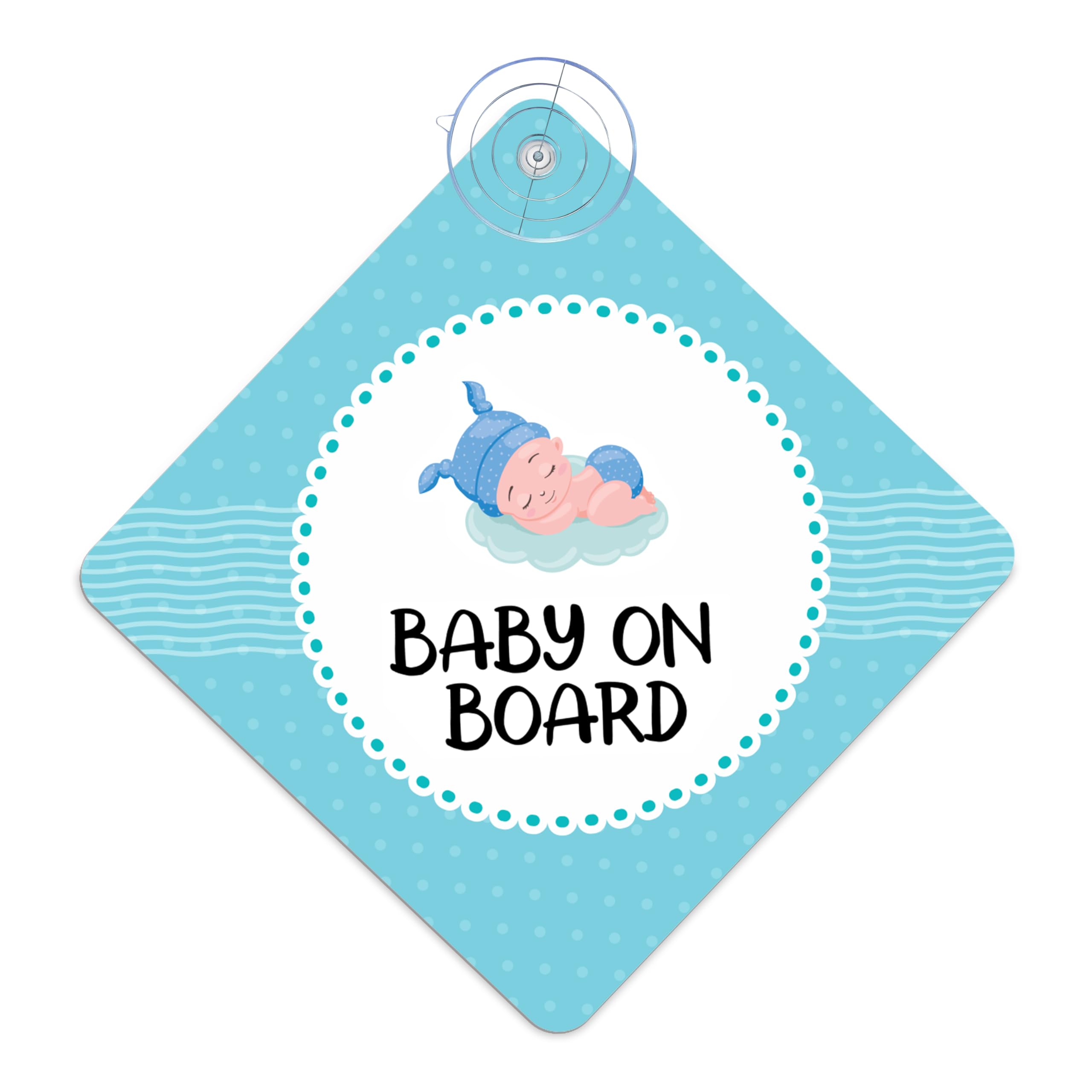 Baby On Board Car Window Safety Sign, Vehicle Decal with Suction Cup, True Flair-image-41