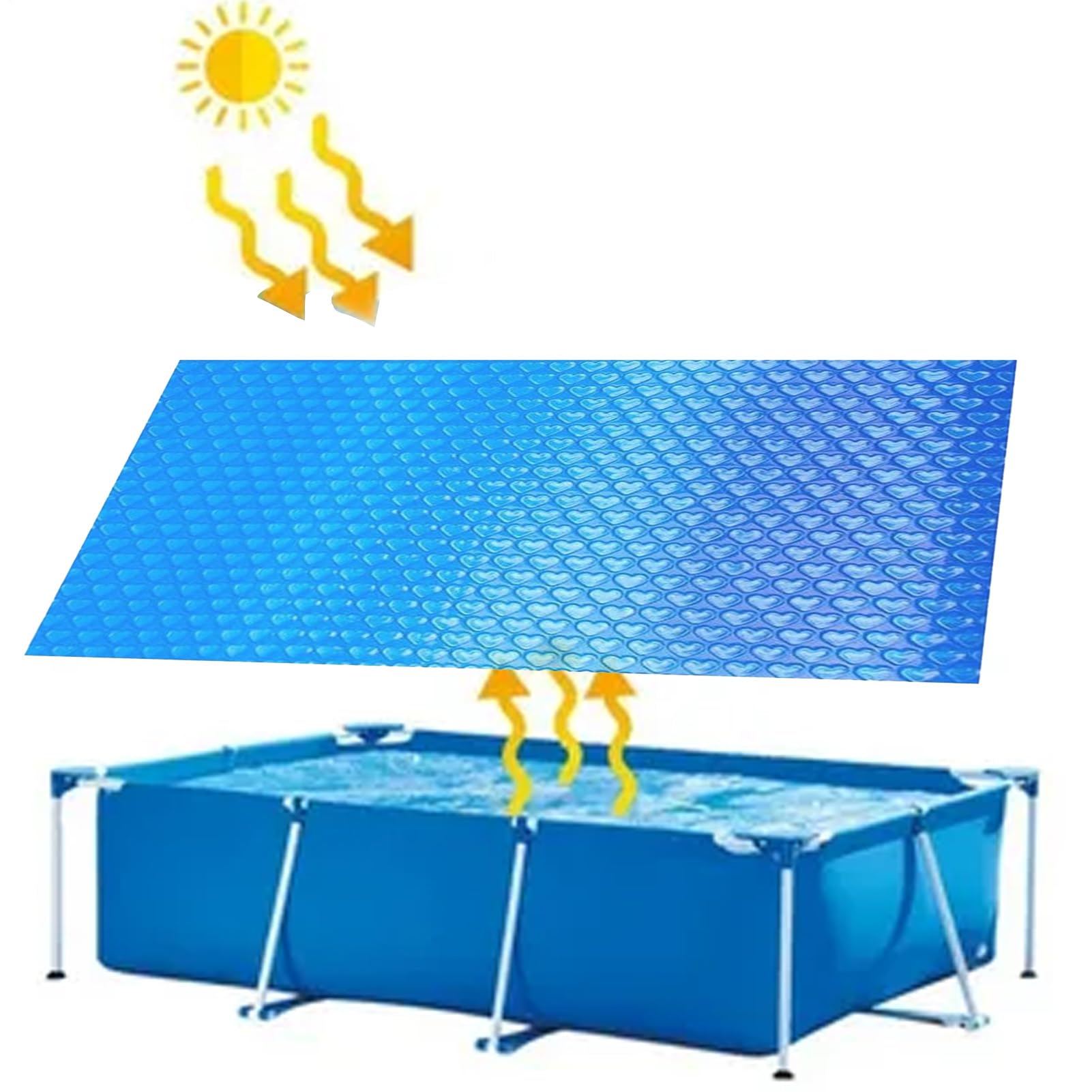 Bache Solaire Piscine, Bâche À Bulles, Couverture De Piscine Solaire Rectangulaire, Film D'isolation Thermique pour Piscines, pour Piscines, Spa