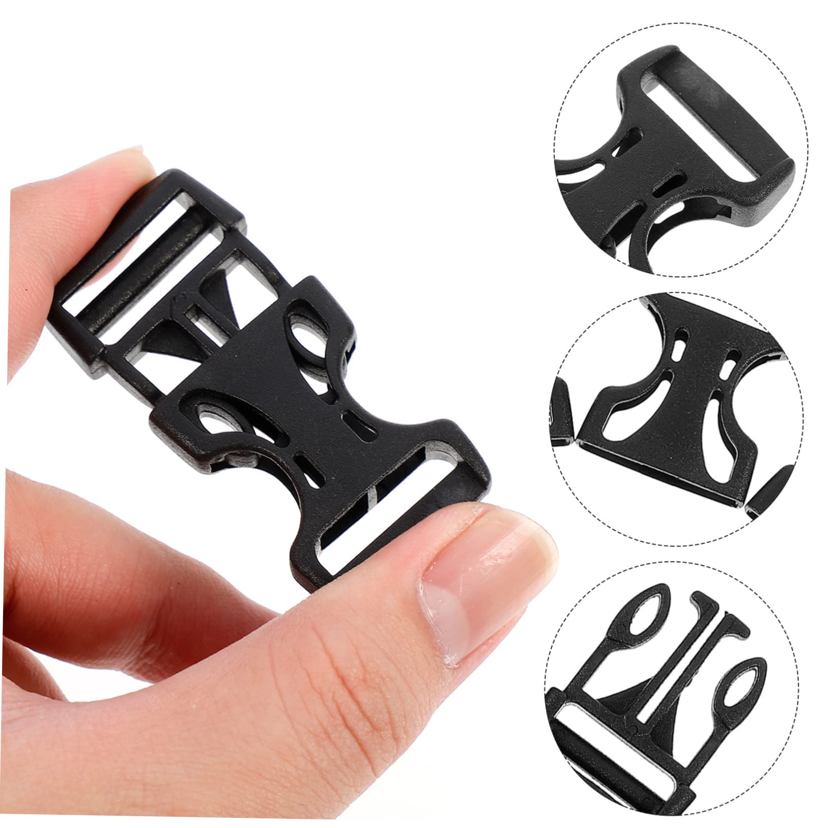 Anneome 100piezas Hebillas De Liberación Lateral Para Cinturones De Equipaje Mochilas y Accesorios De Bricolaje Fáciles De Instalar y Reemplazar Adaptables Cinturones