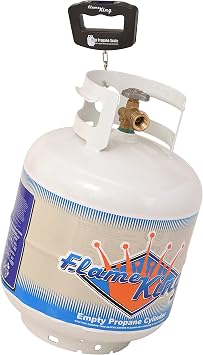 Flame King Propane Tank Digital Scale for 5LB, 10LB, 20LB, 30LB, 40 LB Propane Tanks, (Black) | Levels
