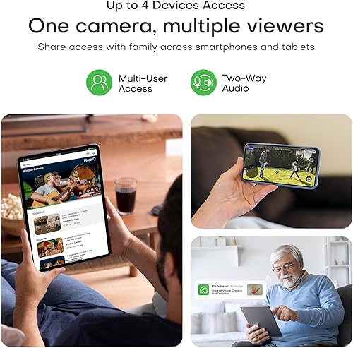 Miniatura 8 de Cámara de ventana de 3 MP 2K para seguridad en el hogar, alerta de detección humana WiFi de 5 Ghz y 2.4 GHz, visión nocturna a todo