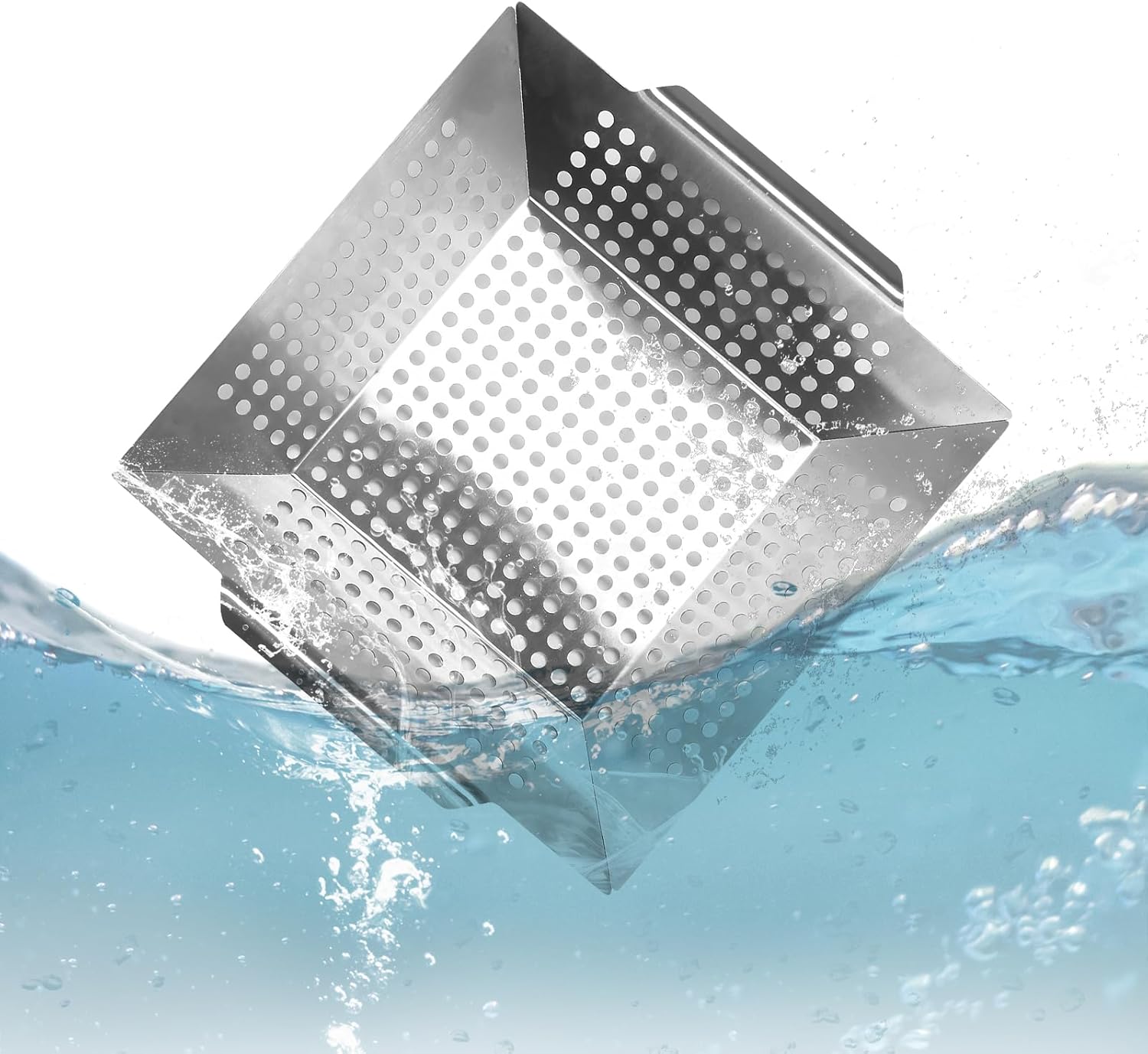 Vegetable Grill Basket for Outdoor Grill - Extra Large, Heavy-Duty Stainless Steel Veggie Grilling Basket with Handles (3Pack)