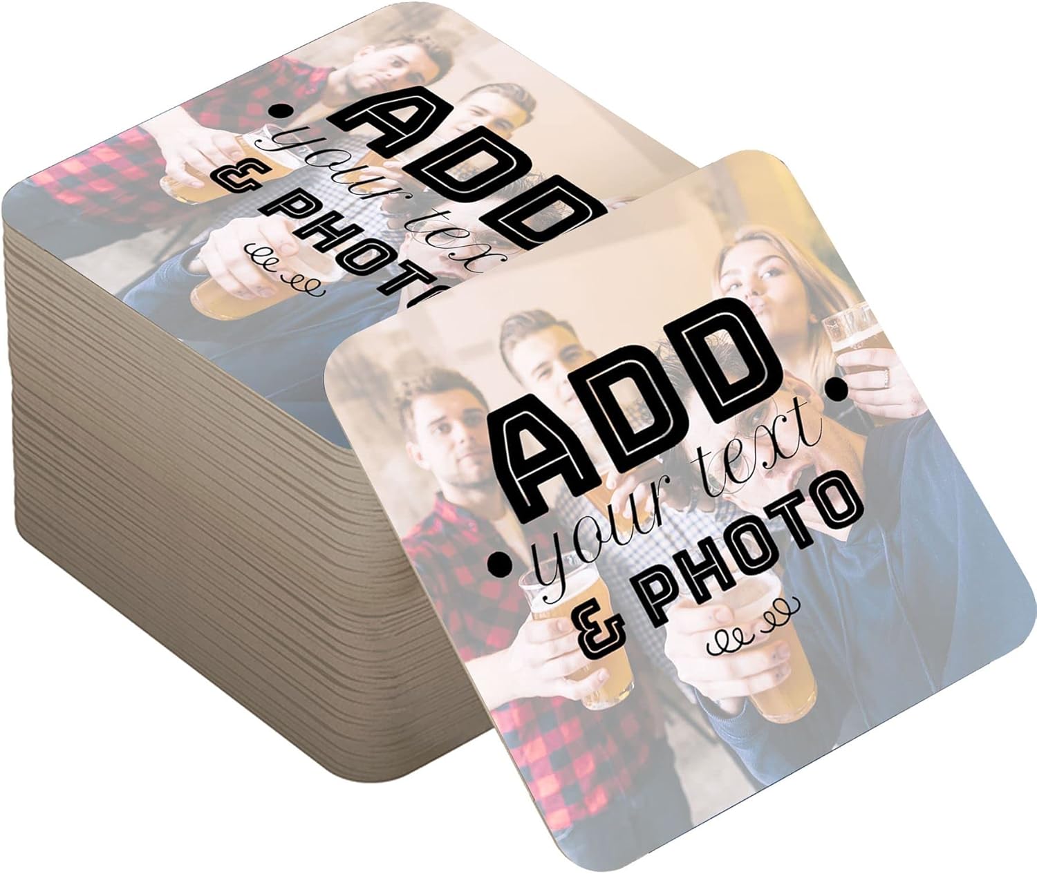 Personalised Beer Mats Photo Coasters Drinks Mats Home Bar