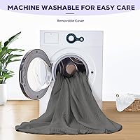 Vista 5 de Cubrecolchón de espuma viscoelástica individual de 3 pulgadas, cubrecolchón de espuma ventilada con funda de refrigeración, protector de colchón