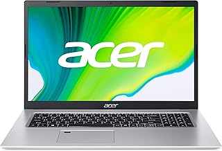 Acer Aspire 5 A517 52G 752Y 17 3 FHD IPS Matte Intel Core i7 1165G7 16GB DDR4 RAM 512GB PCIe SSD NVIDIA GeForce MX450 Win 11 64bit Aluminum Appliques Silver