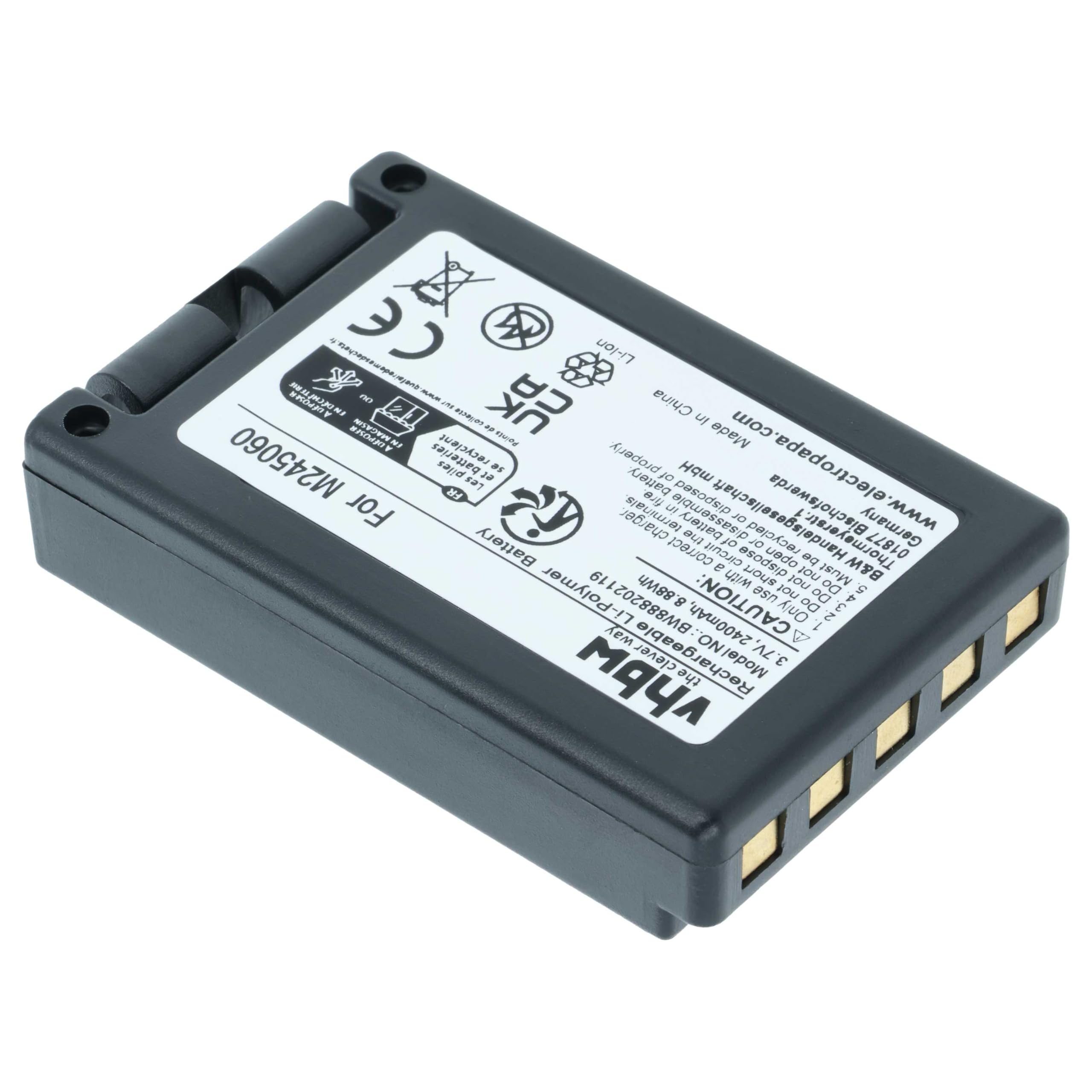 vhbw batteria sostituisce Teleradio M245060, 22.381.2, D00004-02 per Radiocomando Industriale, Telecomando (2400mAh, 3,7V, Li-Ion) - Nero