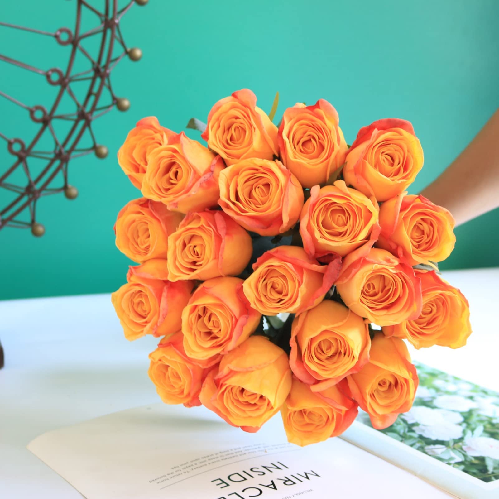 8cm 30cm stelo singola testa fiori artificiali rosa matrimonio per Bouquet da sp