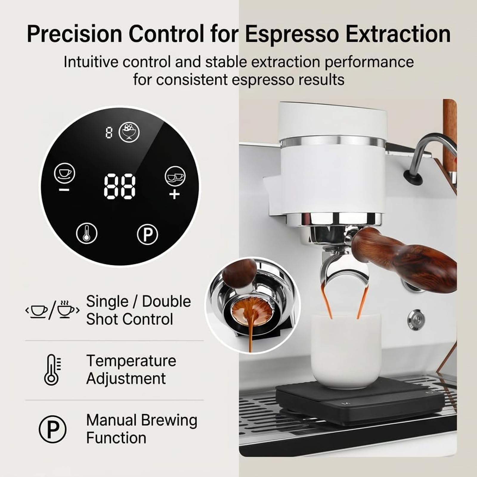 Profesjonalny Ekspres do Espresso, Podwójny Bojler, 2 Dysze Parowe, 3000 W