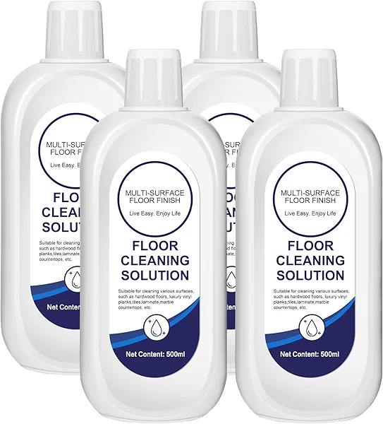 YHOVID Multi-Surface Floor Cleaning Solution Compatible with Tineco/Roborock Vacuum Mop, Cleaner Refill for All Mopping Robot Vacuums and Cordless Wet/Dry Mops (4 Bottle Pack, Original)