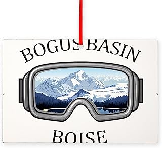 CafePress Bogus Basin Boise Idaho Rectangle 6"x4" Wood Ornament