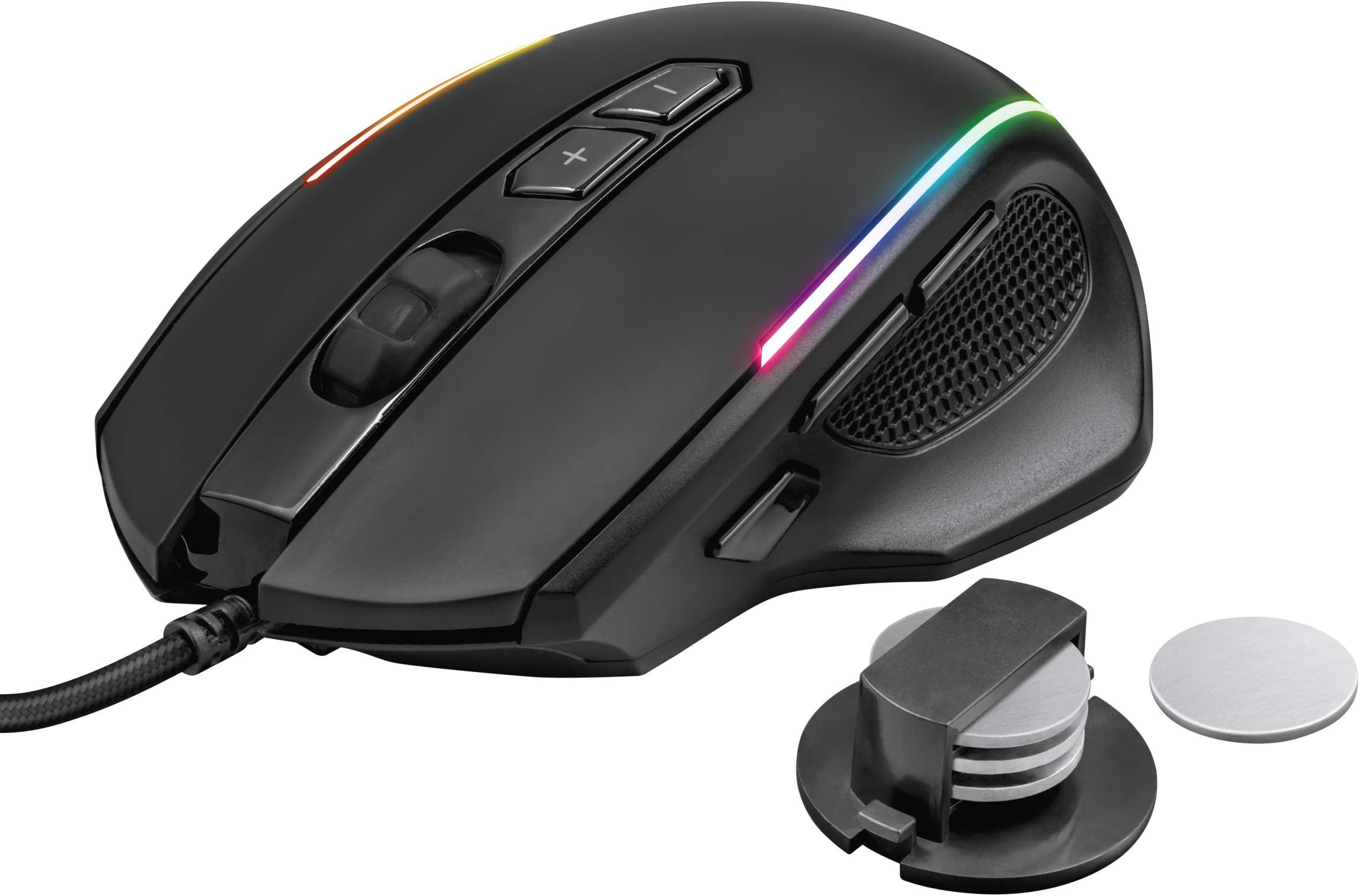 Trust Gaming Mouse GXT 165 Celox Gaming Mouse Full RGB, Up to 10.000 DPI, 8 Programmable Buttons, Wired, Adjustable Weight, PC and Laptop