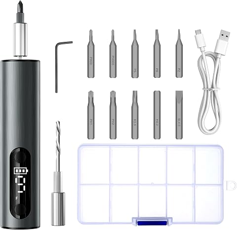 Multi-Functional Electric Screwdriver Set - Cordless Stick Drill with Wireless C
