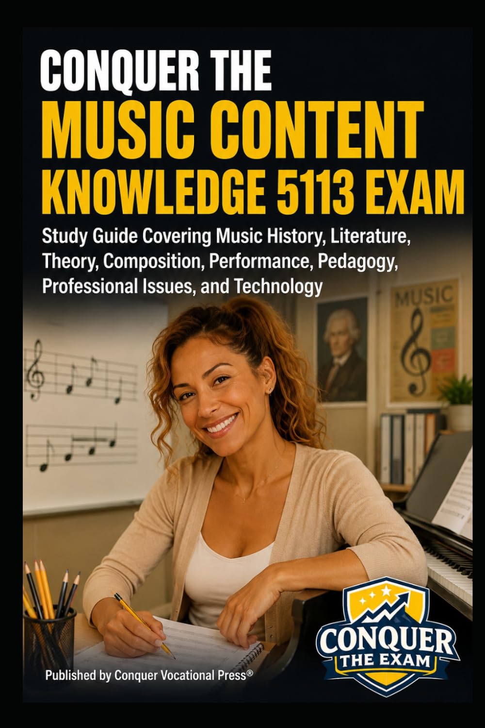 Conquer the Music Content Knowledge 5113 Exam: Study Guide Covering Music History, Literature, Theory, Composition, Performance, Pedagogy, ... (Conquer Teacher Certification Exams)