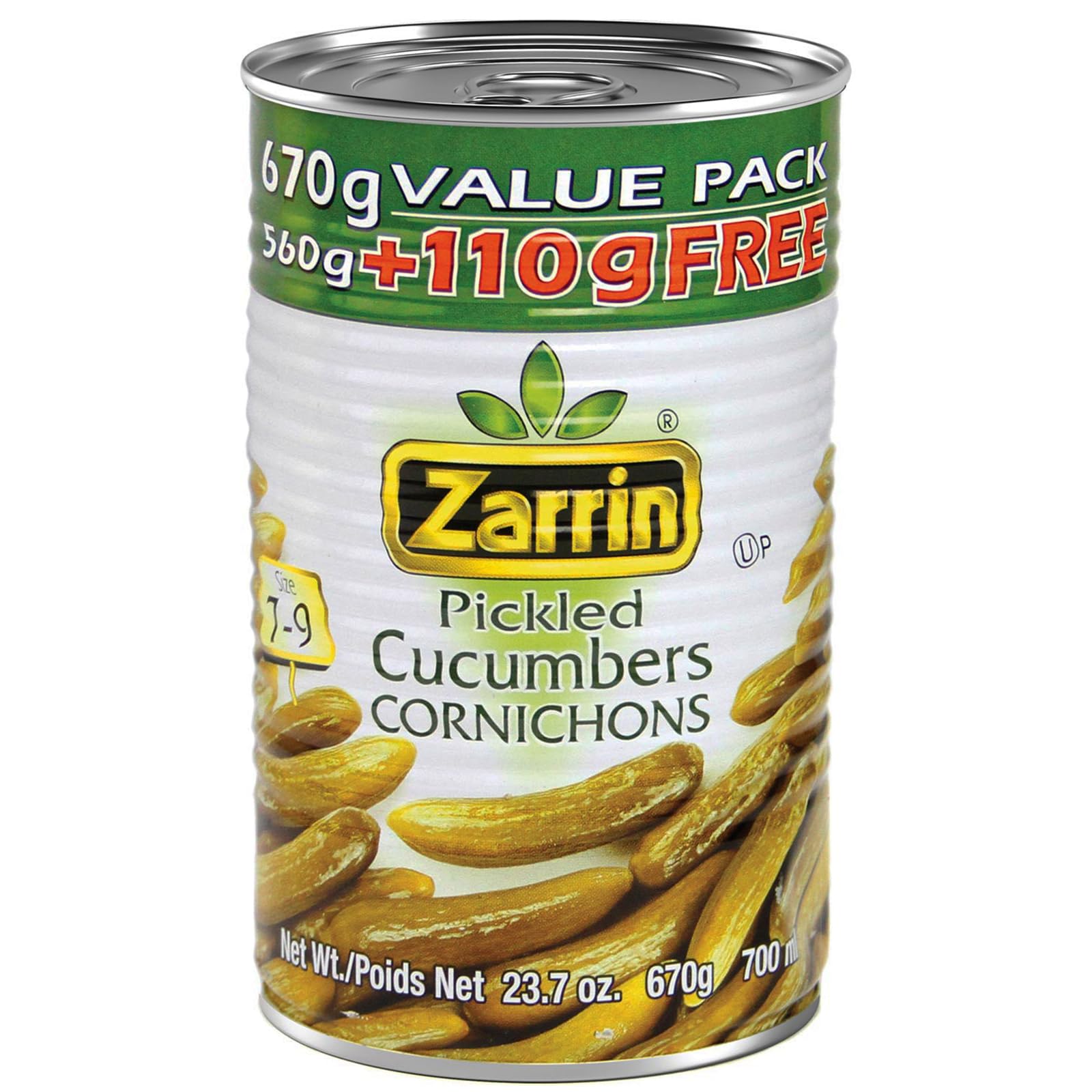 Zarrin - Pickled Cucumbers Cornichons (Pack of 3), 23.7oz/670g each