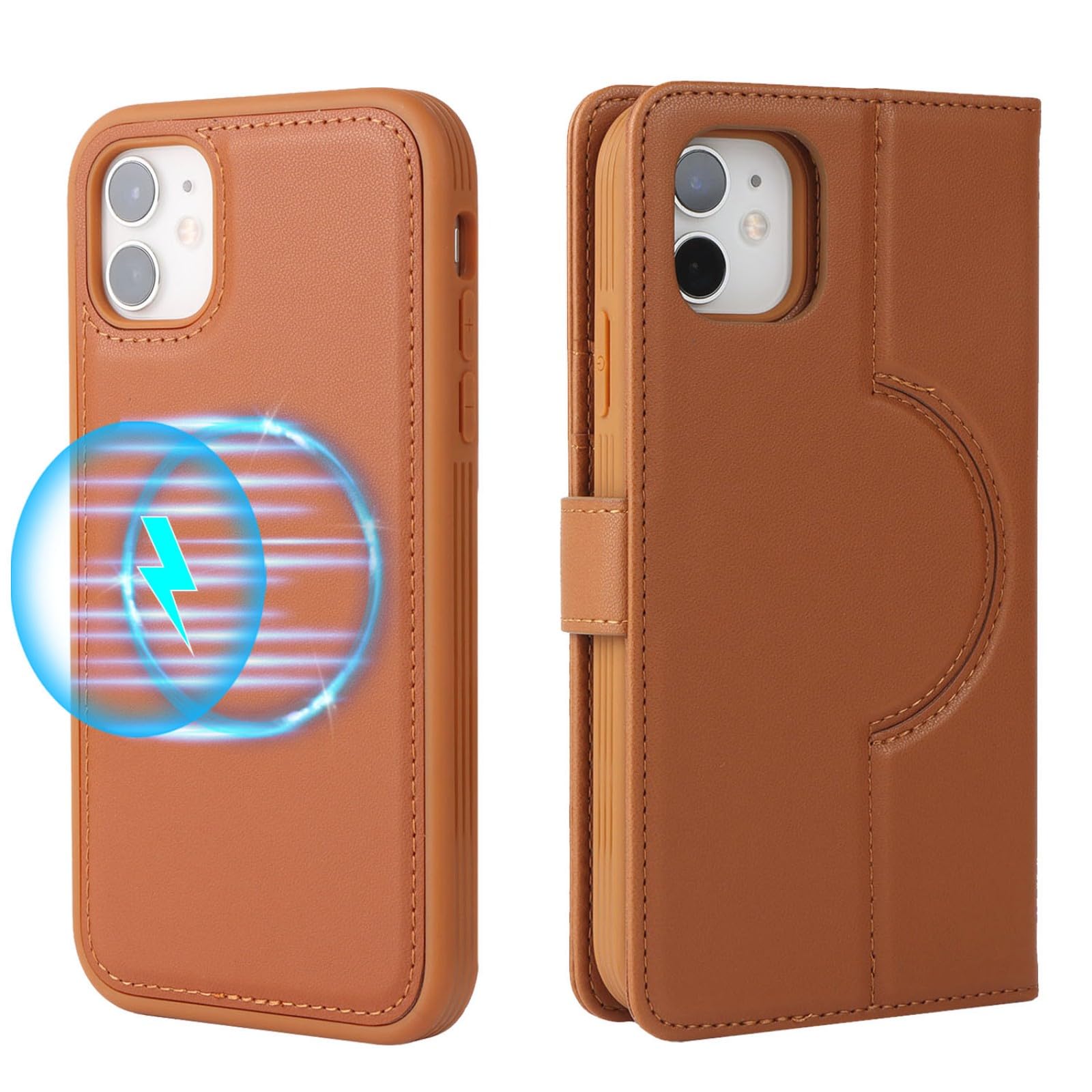 Zouzt for iPhone 11 6.1 Inch Detachable Wallet Case with Card Holder for MagSafe Premium PU Leather 2 in 1 Flip Folio Book Magnetic Stand Protective Phone Cover for iPhone 11 - Image 3