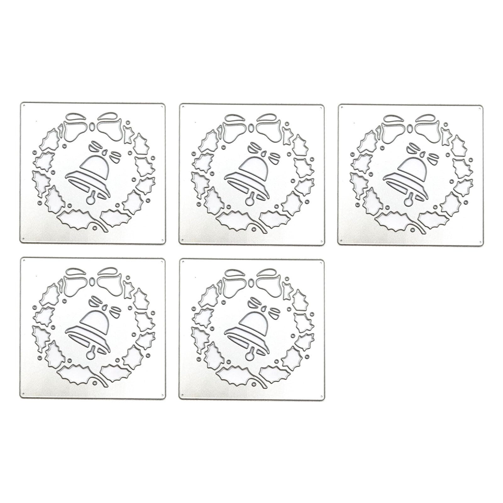 Elnwnnkc 5 Pcs Merry Christmas Metal Die Cut for Greeting Card Making Scrapbooking Decorations Christmas Cutting Dies Stencils