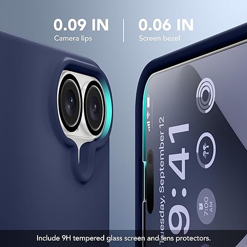 Miniatura 454 de GONEZ Funda para iPhone 14 Pro, compatible con Magsafe, con protector de pantalla + protector de lente de cámara, forro de microfibra suave