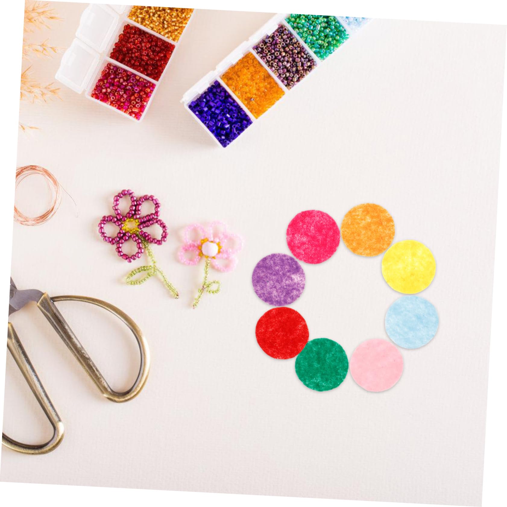 SHINEOFI Cercles Ronds en Feutrine Non Tissée 2,5 Cm pour Loisirs Créatifs, Couleurs Assorties, 100 Pièces, Matériel de Couture pour Travaux D'aiguille et Bricolage DIY Couleur Aléatoire