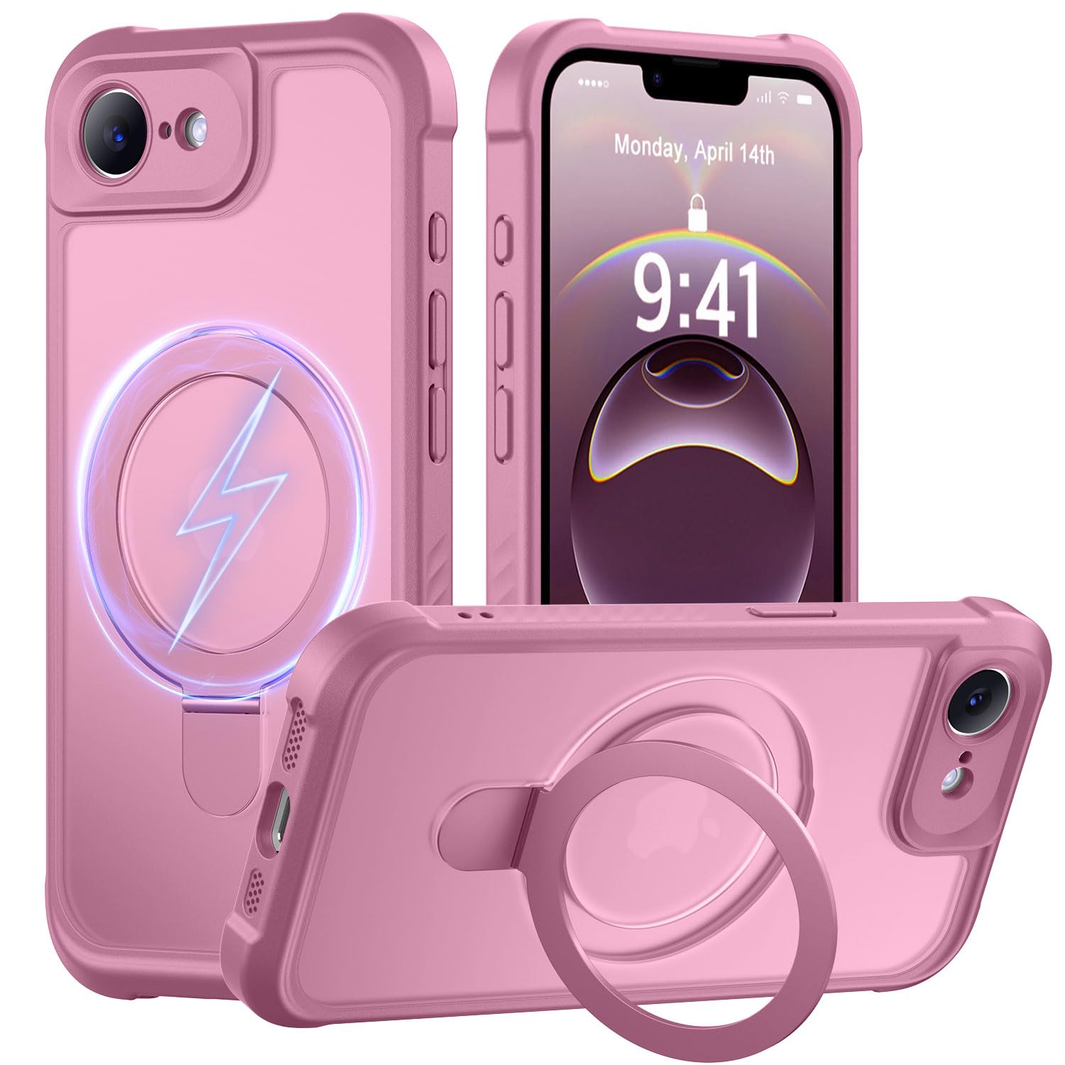 MOCCA Magnetic for iPhone 17e Case with Stand,Lavender Purple