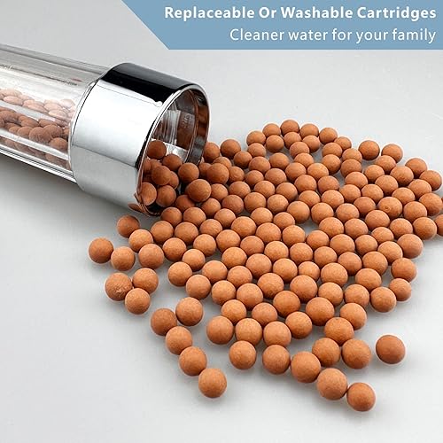 Miniatura 8 de Nuodan Paquete de 2 cartuchos de filtro para cabezal de ducha de mano, filtros de repuesto de 15 etapas para agua dura, elimina cloro y sustancias