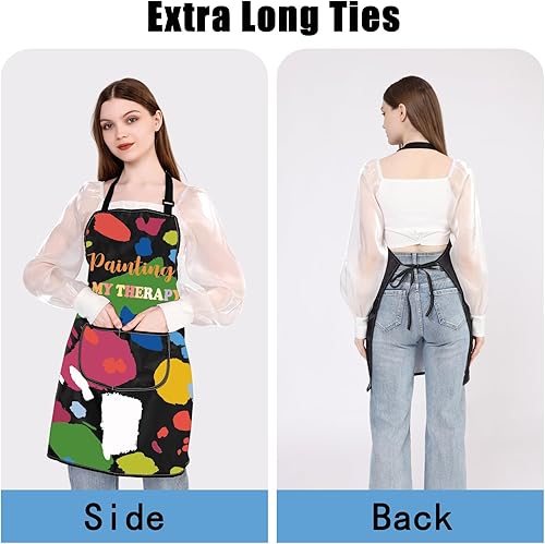 Miniatura 5 de JXGZSO Delantal de pintura para artistas, regalos para pintores, regalos para amantes de la pintura, regalo para estudiantes de arte, regalo para