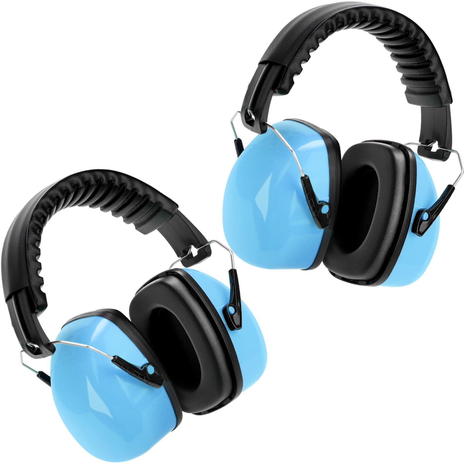 Kriogor 2 Pack Ear Defenders Children, 32dB SNR Noise Cancelling Headphones Hearing Protection Earmuffs, Soft Kids Ear Defender Adjustable Ear Protector for 3-16 Boys Girls (Blue-2pcs)