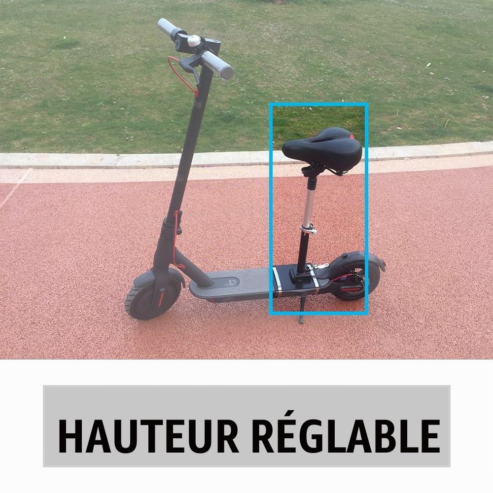 Lixada Selle Compatible avec Xiaomi Mijia M365 Scooter Électrique, Pliable Hauteur Réglable Absorbant la Chaise Pliante de Siège