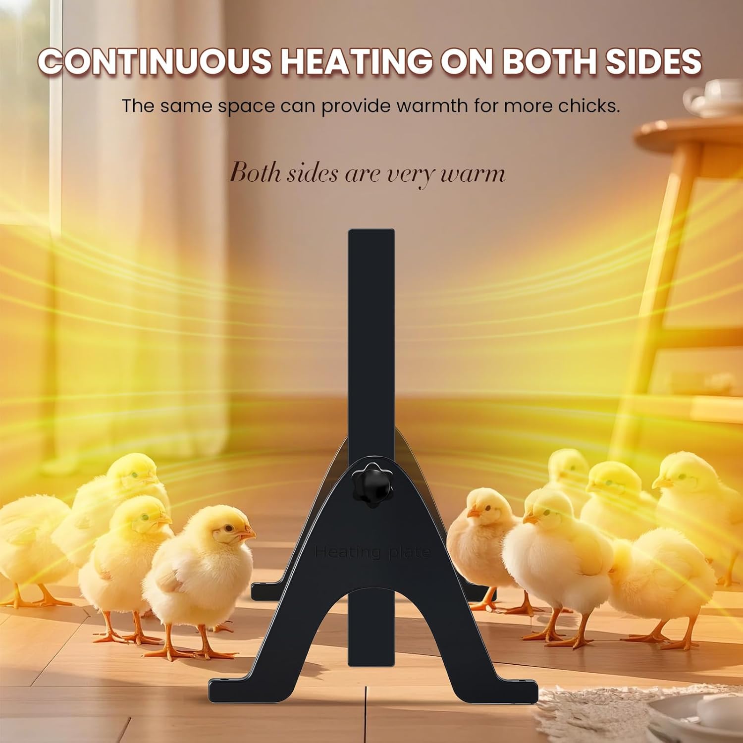 NEWTRY Chicken Coop Heater for Winter, 200W Dual-Sided Heating, Remote Control & Temp Adjustable Large Heat Warmer for Chickens, Ducks, Geese, Cats & Dogs