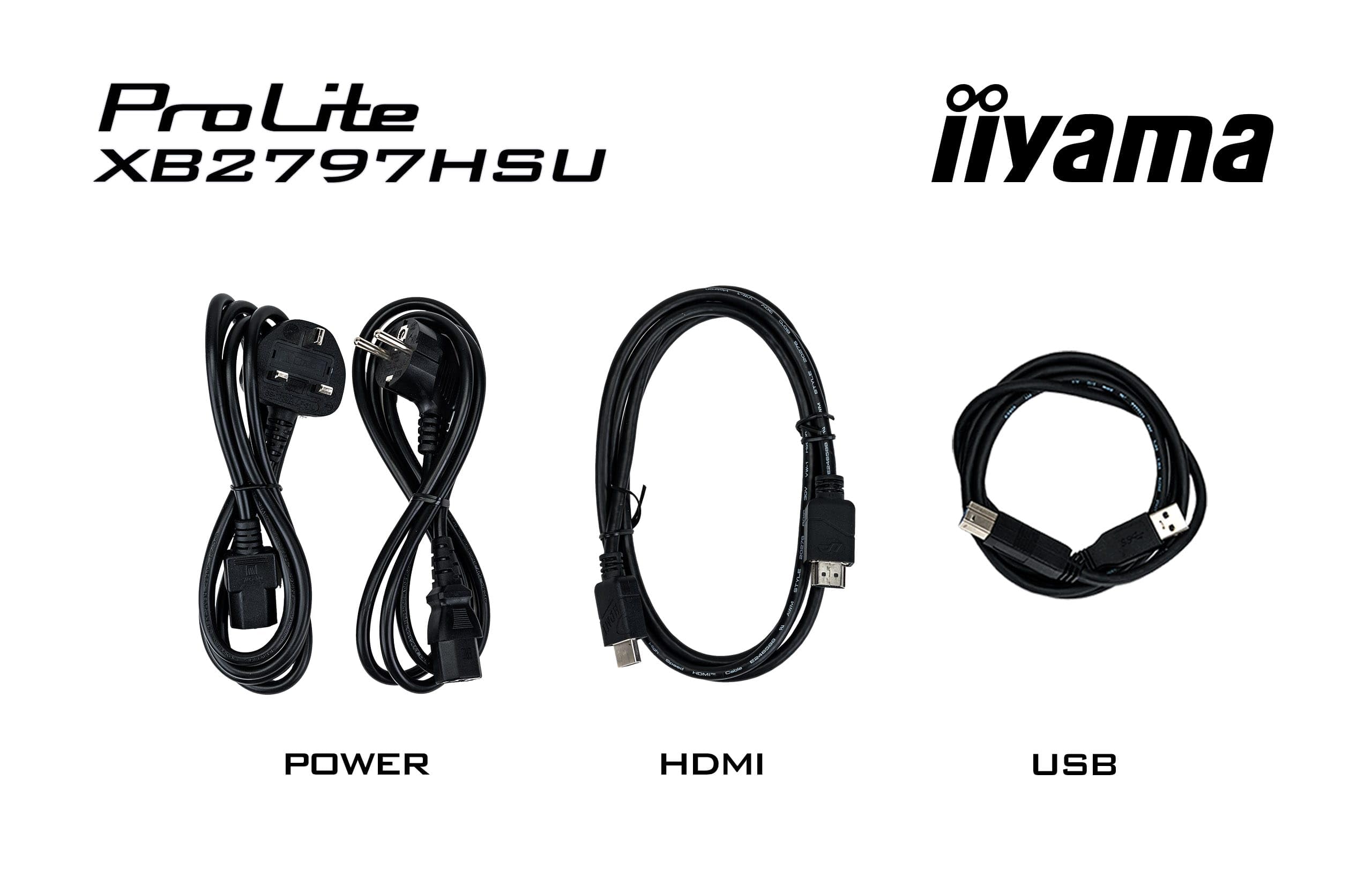 iiyama Prolite XB2797HSU-B1 68,6cm 27" IPS LED-Monitor Full-HD 120Hz HDMI DP USB3.2 USB-C Slim-Line Adaptive Sync Höhenverstellung Pivot Energieeffizienzklasse C schwarz