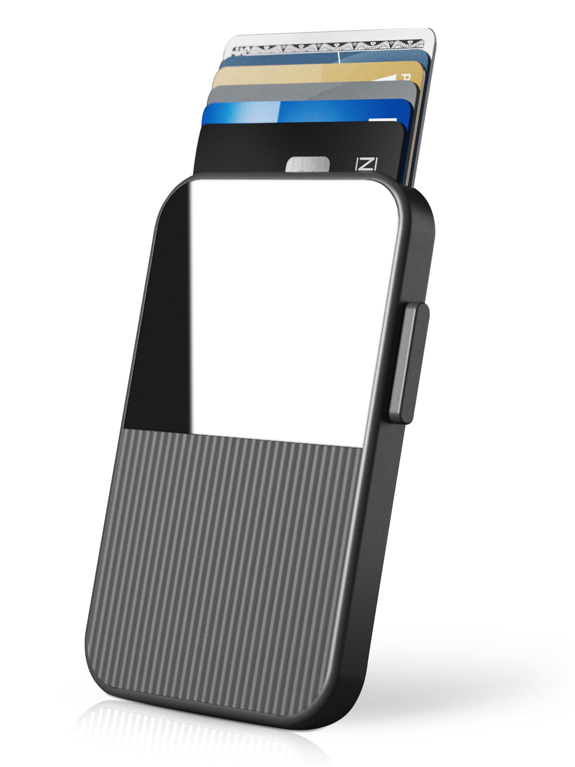 Fidelo Slim Wallet for Men – RFID Blocking Minimalist Credit Card Holder with Sliding Pop-Up Design - Push Button Men's Wallets - Front Pocket Wallet