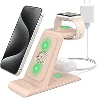 Vista 17 de HATALKIN Estación de carga inalámbrica 3 en 1 compatible con Apple Products Cargador de múltiples dispositivos para Apple Watch Ultra 11 10 9 8 7 SE