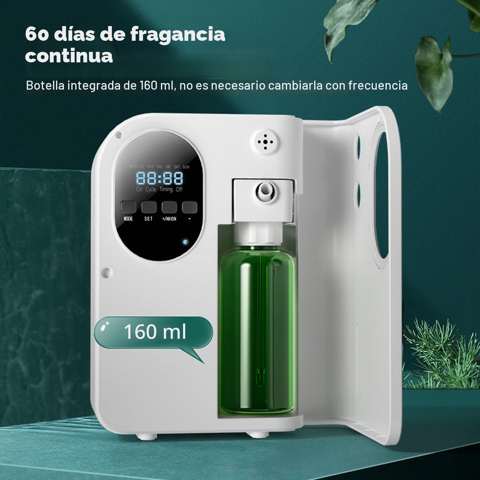 Difusor de Inteligente para Espacios Grandes de 600 m³, Difusor de Aceites Esenciales Aromáticos de 160 Ml de bajo Ruido, Ambientadores con Larga Vida útil para el Hogar,