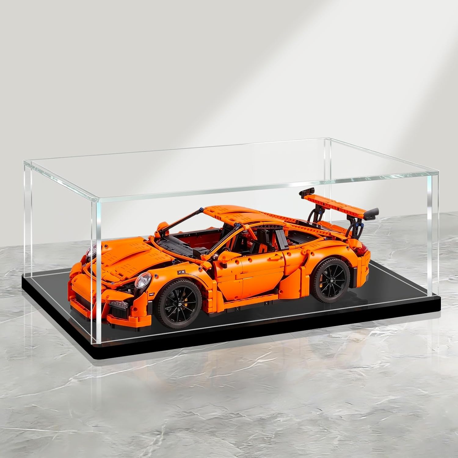 LANSCOERY Large Thickened Acrylic Display Case for Models, 23.6x11.8x7.9 in