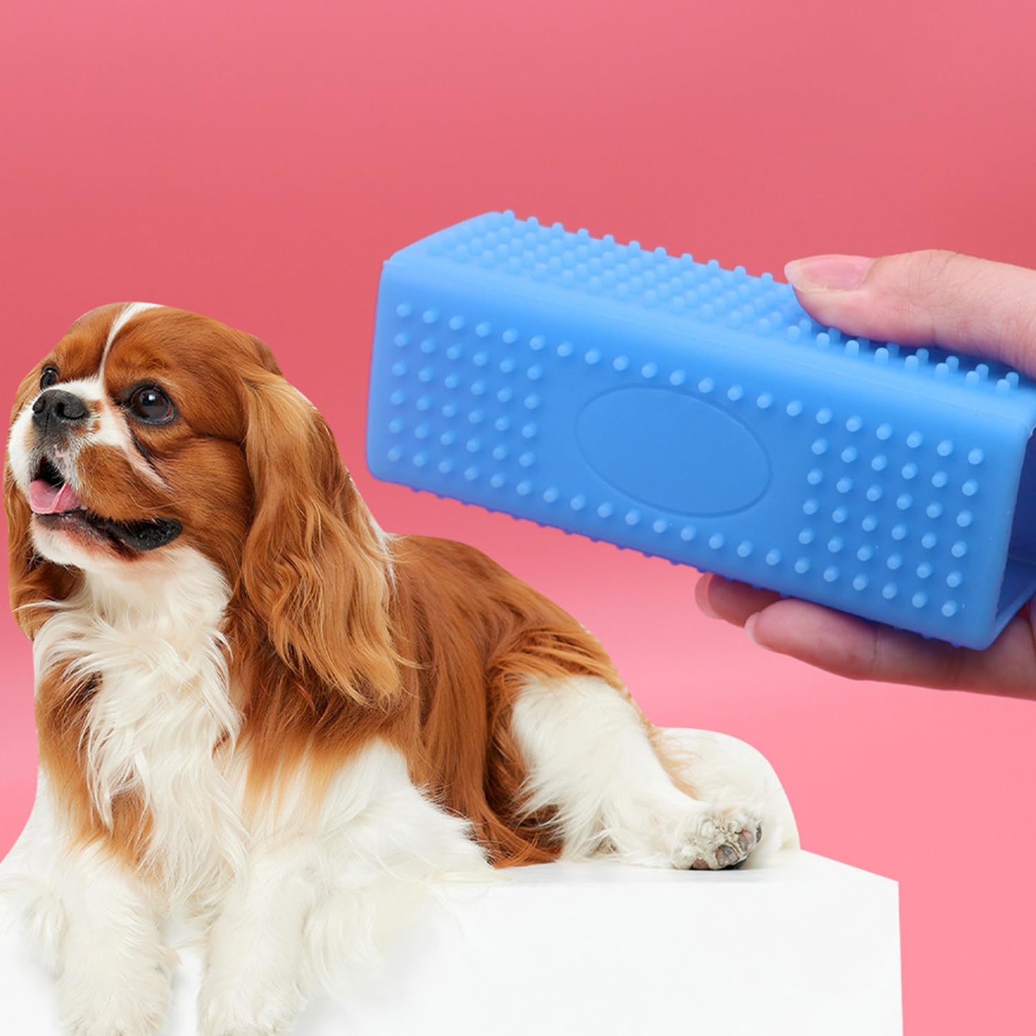 3Pcs Brosse À Cheveux Collante avec Colonne en Silicone, Brosse De Nettoyage Creuse pour Animaux De Compagnie, Peigne À Cheveux Collant pour Chats, Outil De Nettoyage des Poils d'animaux.