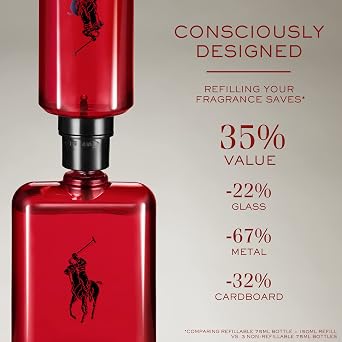 RALPH LAUREN FRAGRANCES - Polo Red - Eau de Toilette - Men's Cologne - Woody & Spicy - With Grapefruit, Saffron, and Redwood - Medium Intensity