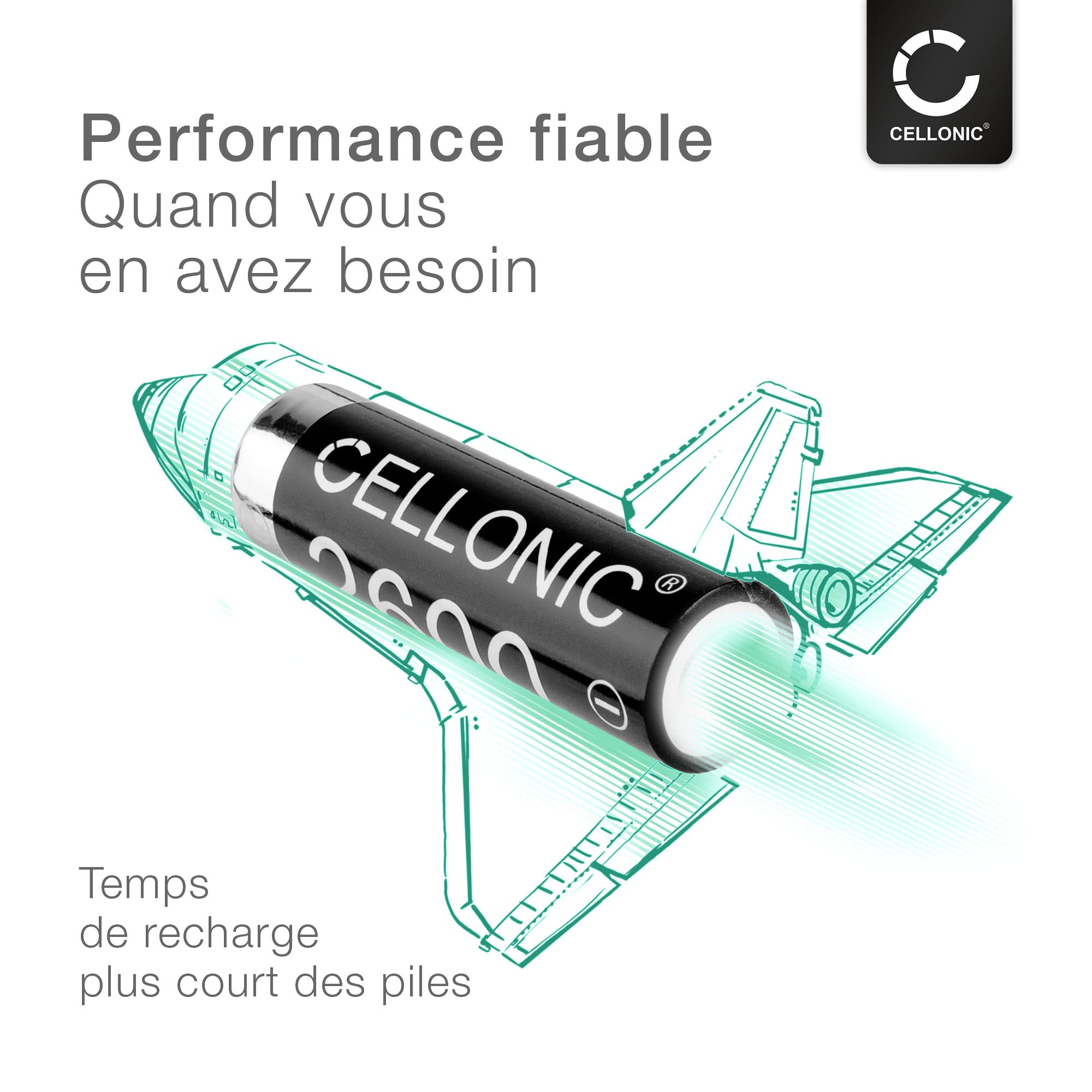 CELLONIC 4X Batterie pour Téléphone sans Fil Compatible avec Siemens Gigaset C620A,C620,C620H - (2600mAh, 1.2V)