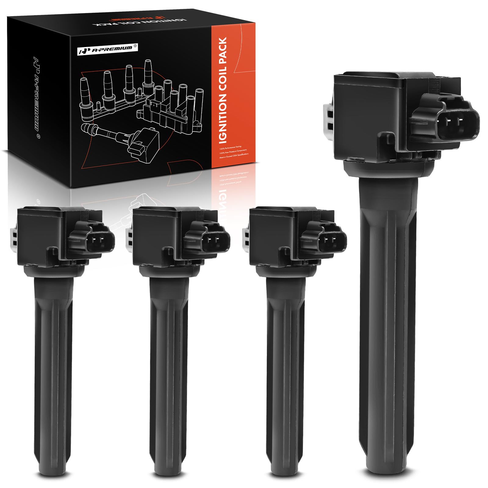 Ignition Coil Pack Compatible with Mitsubishi Outlander 2014-2017 L4 2.4L 4-PC