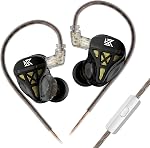 KZ EDX Pro Écouteurs Intra-Auriculaires Moniteurs KZ IEM Écouteurs Dual DD HiFi Son Stéréo Écouteurs Filaires Réduction de Bruit Écouteurs de Jeu pour Musiciens Chanteurs Audiophiles